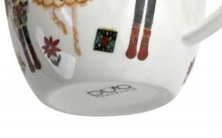 Kubek porcelanowy 460 ml Christmas Nutcracker w koszyczku