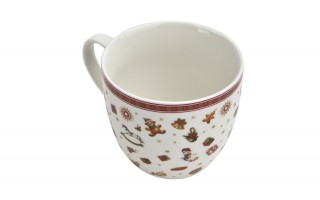 Kubek porcelanowy 460 ml Christmas Gifts w koszyczku