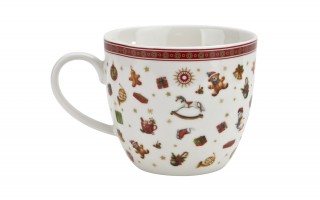 Kubek porcelanowy 460 ml Christmas Gifts w koszyczku