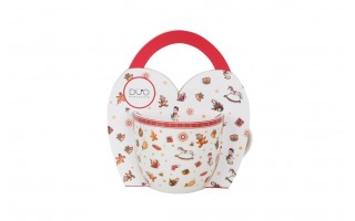 Kubek porcelanowy 460 ml Christmas Gifts w koszyczku