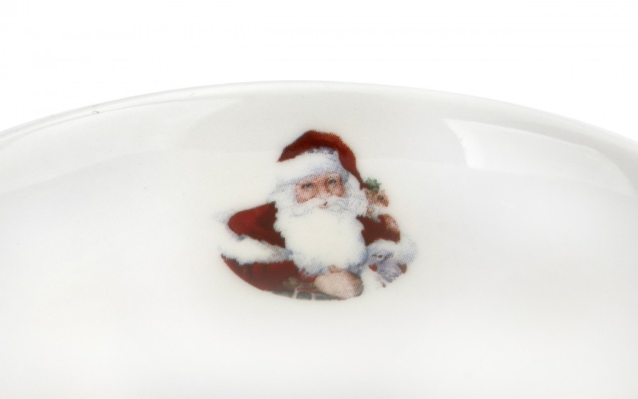 Kubek porcelanowy 460 ml Santa w koszyczku