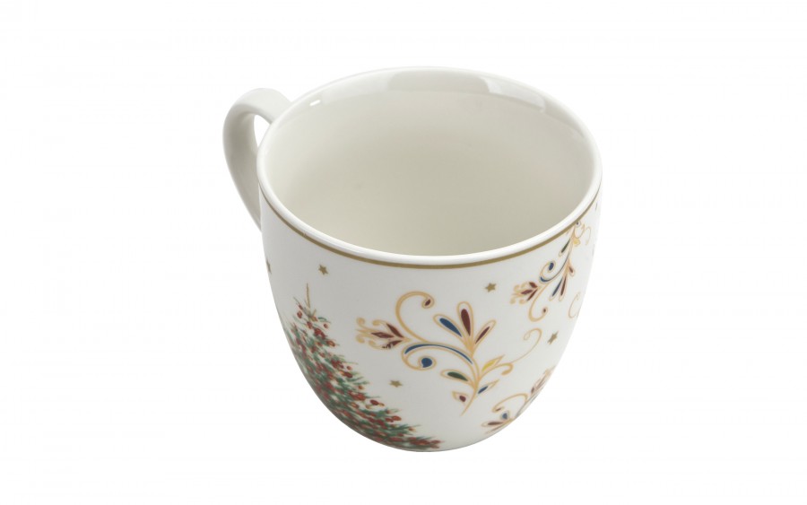 Kubek porcelanowy 460 ml Christmas Magic w koszyczku