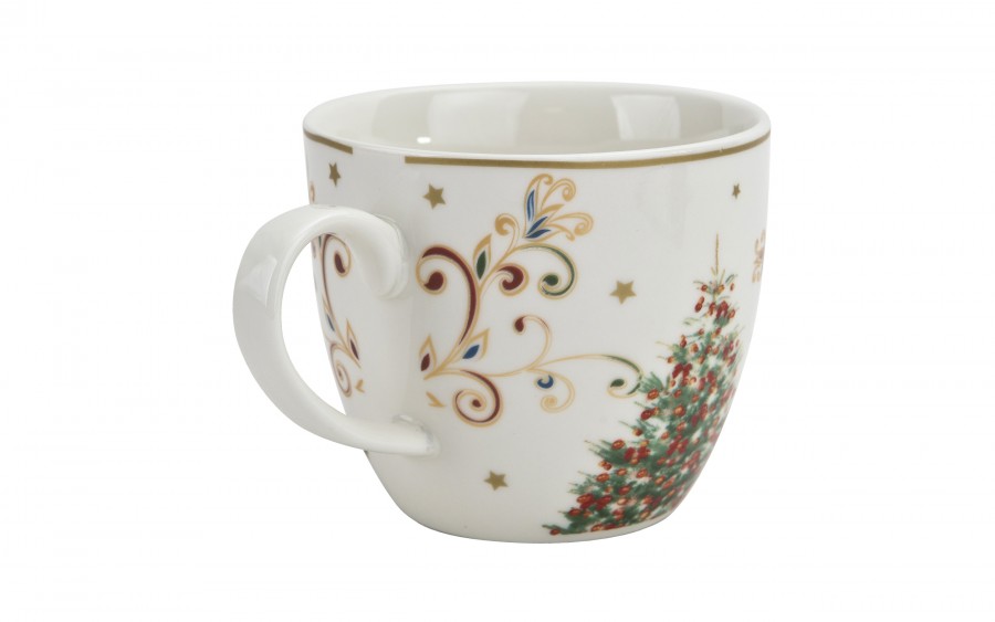 Kubek porcelanowy 460 ml Christmas Magic w koszyczku