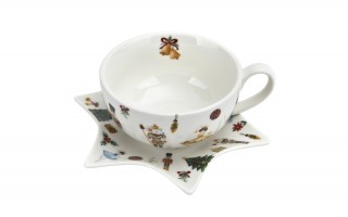 Filiżanka z dzbankiem i zaparzaczem Tea for One Christmas Nutcracker