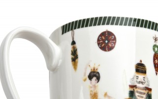 Komplet 2 kubków porcelanowych 360 ml Christmas Nutcracker