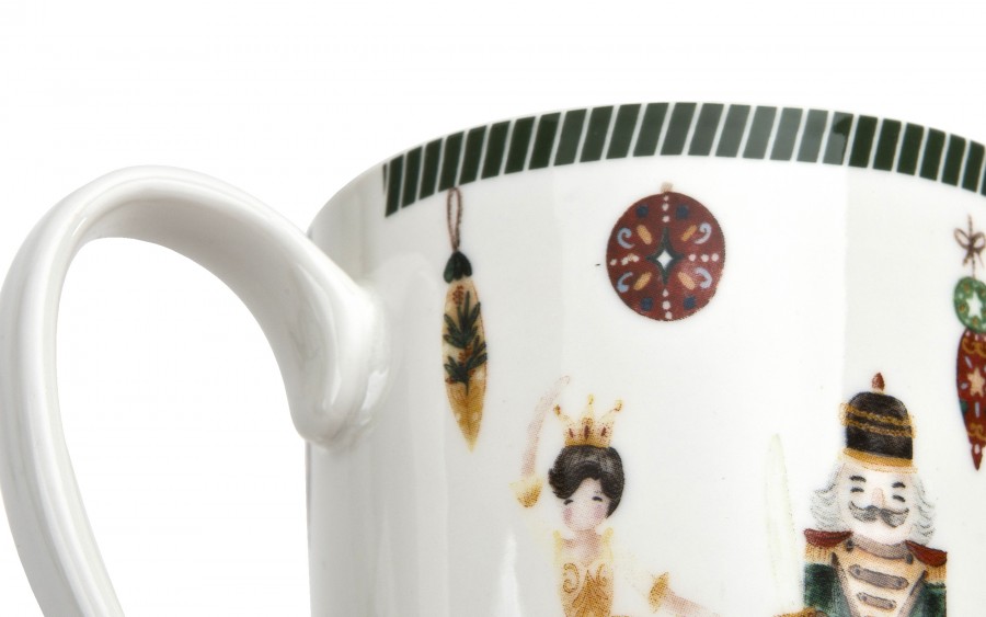 Komplet 2 kubków porcelanowych 360 ml Christmas Nutcracker