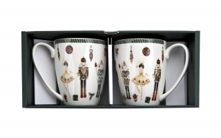 Komplet 2 kubków porcelanowych 360 ml Christmas Nutcracker