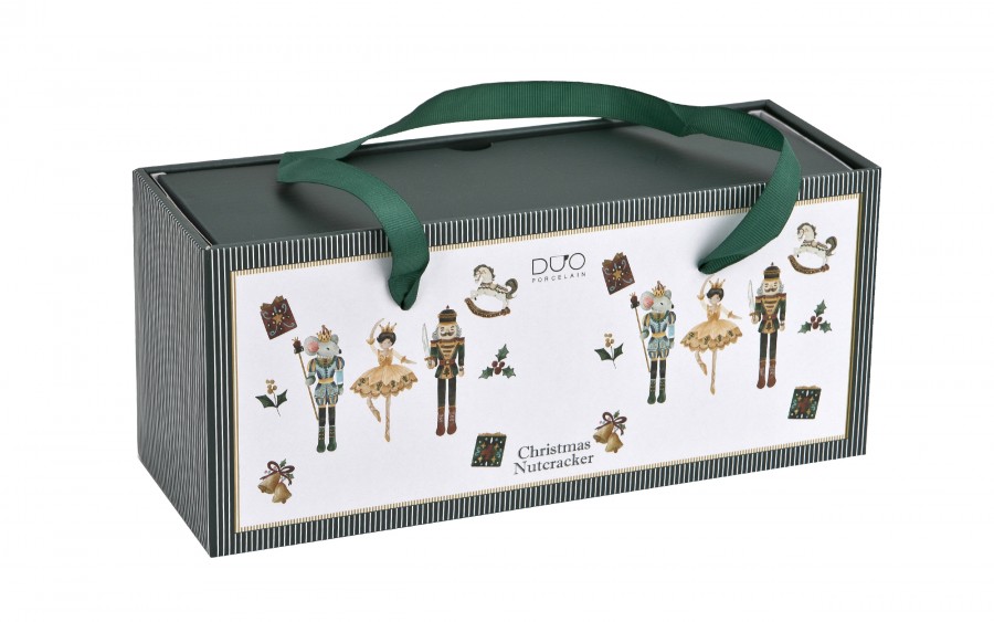 Komplet 2 kubków porcelanowych 360 ml Christmas Nutcracker