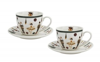 Komplet 2 filiżanek 270 ml + spodki Christmas Nutcracker