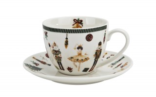 Komplet 2 filiżanek 270 ml + spodki Christmas Nutcracker