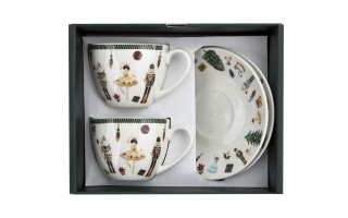 Komplet 2 filiżanek 270 ml + spodki Christmas Nutcracker