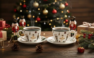 Komplet 2 filiżanek 270 ml + spodki Christmas Nutcracker