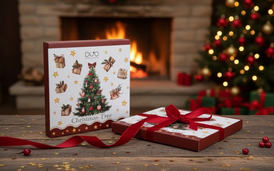 Komplet 2 talerzy deserowych 19 cm Christmas Tree 3