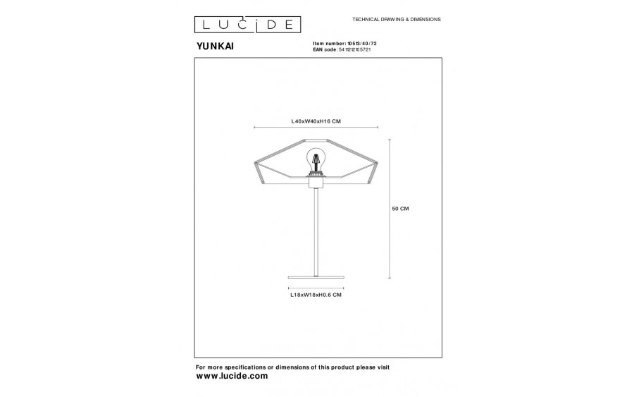 Lampa Yunkai 10513/40/72