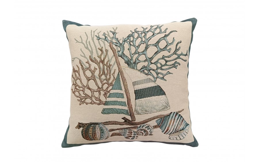 Poszewka dekoracyjna 45x45 cm Statek Gobelinowa Premium