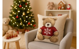 Poszewka dekoracyjna 45x45 cm Miś Gobelinowa Premium Zamek