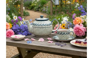 Czajnik ceramiczny 1 L Bolesławiec Dekor 1165A