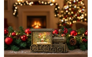 Lampion świąteczny Lokomotywa Led