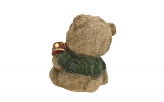 Figurka świąteczna Miś z bębenkiem Led 15 cm