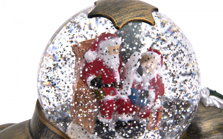 Figurka świąteczna Samochód z kulą Led