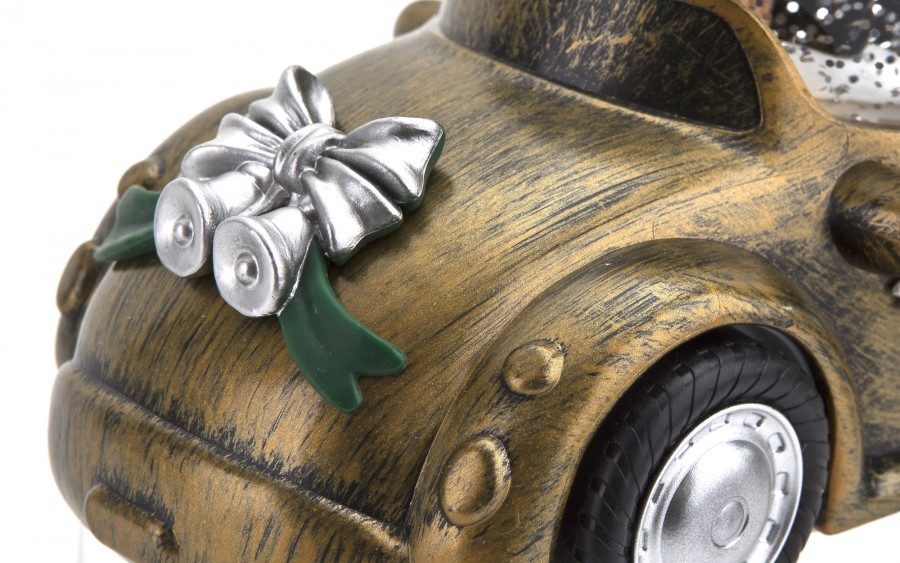 Figurka świąteczna Samochód z kulą Led