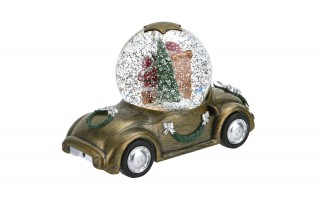 Figurka świąteczna Samochód z kulą Led
