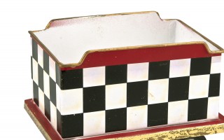 Duża Ozdoba metalowa Czerwony pociąg 62 cm