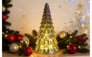 Choinka szklana Led 40 cm