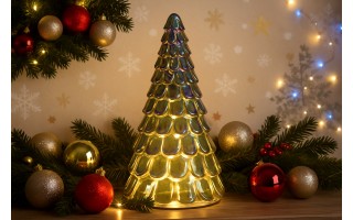 Choinka szklana Led 26 cm