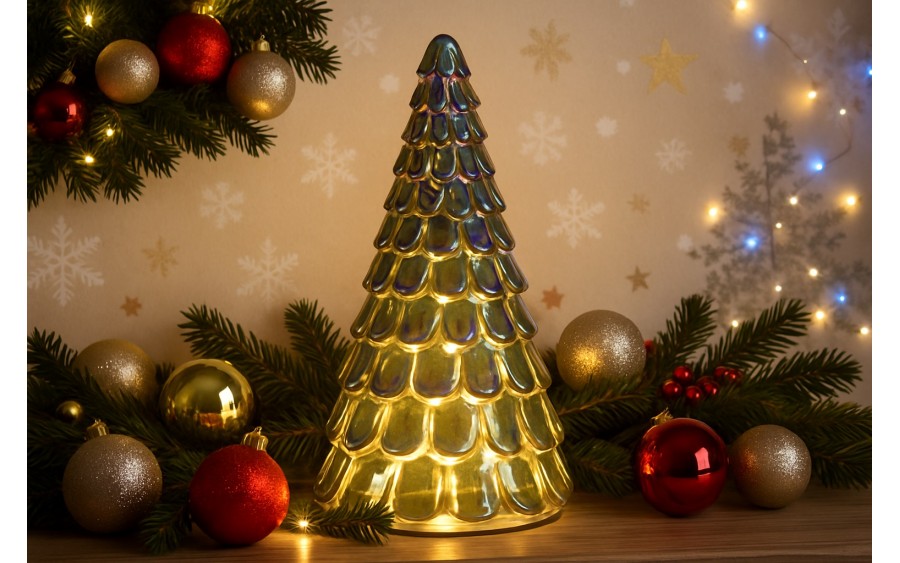 Choinka szklana Led 26 cm