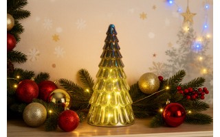 Choinka szklana Led 26 cm