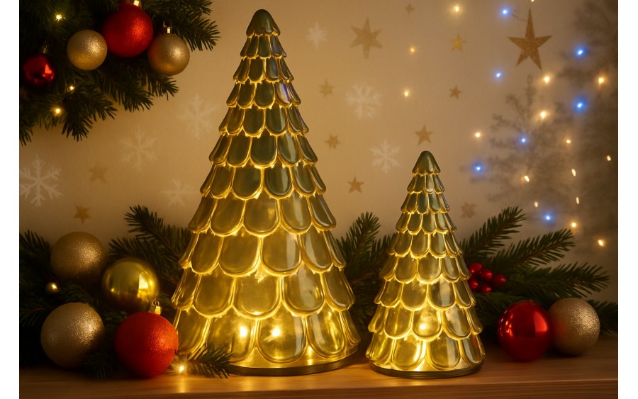 Choinka szklana Led 26 cm