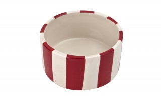 Pojemnik ceramiczny na ciastka Paski czerwono-białe 84497