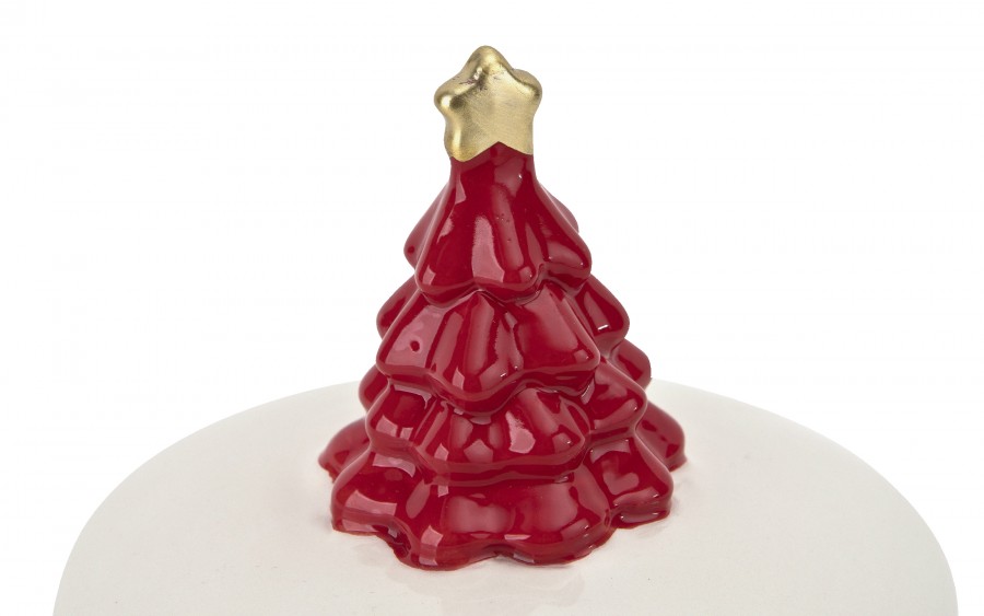 Pojemnik ceramiczny na ciastka Paski czerwono-białe 84497