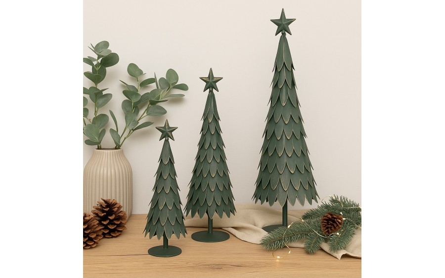 Choinka metalowa zielona 70cm AP171442
