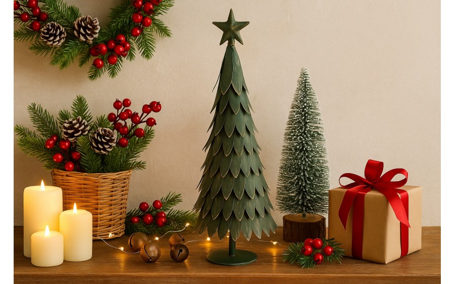 Choinka metalowa zielona 70cm AP171442