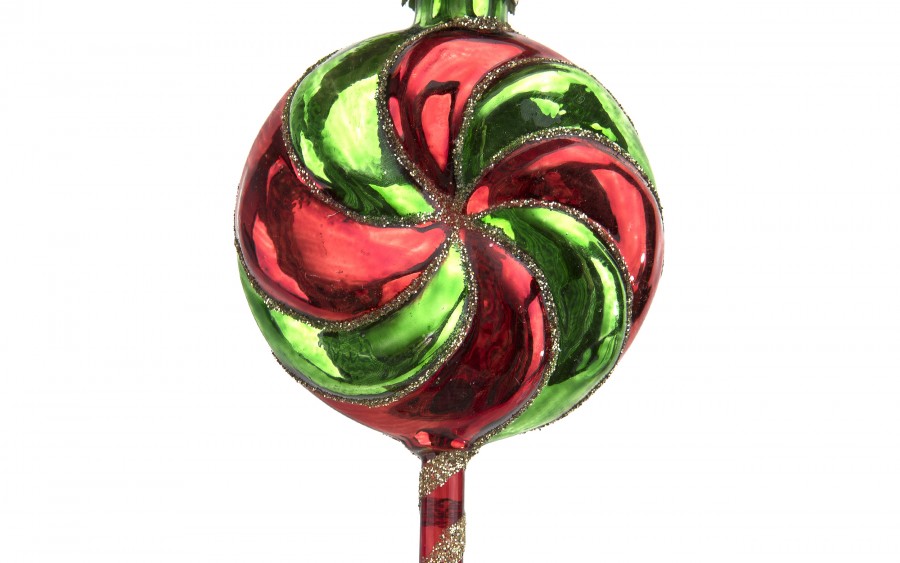 Bombka szklana Lizak 14,6 cm