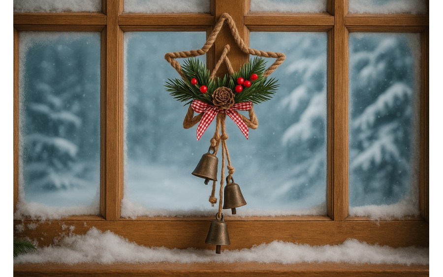 Zawieszka świąteczna Gwiazdka i dzwoneczki 181196