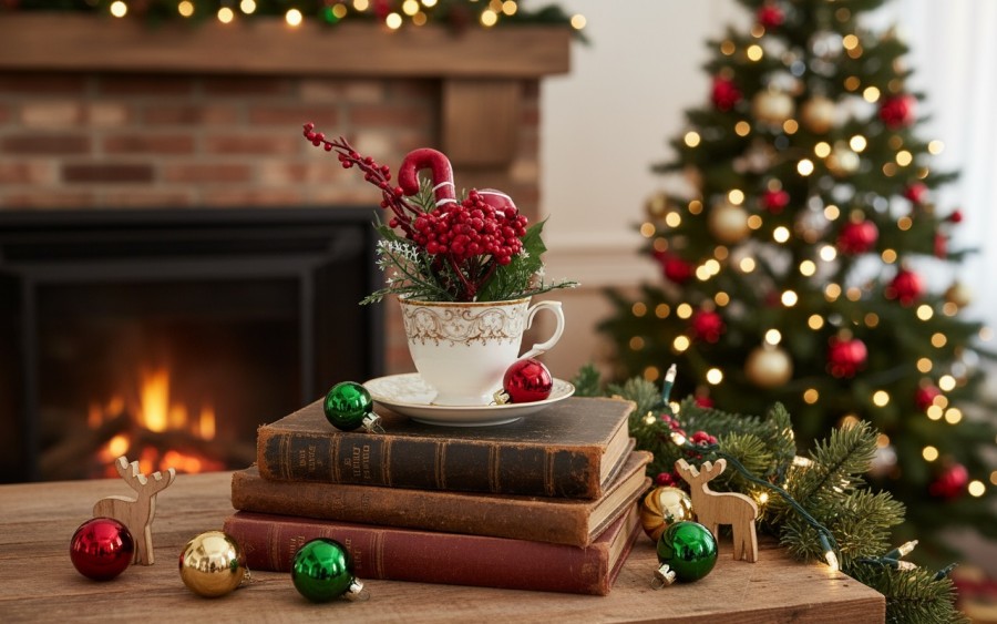 Gałązka świąteczna ozdobna