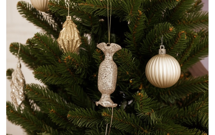 Bombka szklana cukierek 9cm RF0733