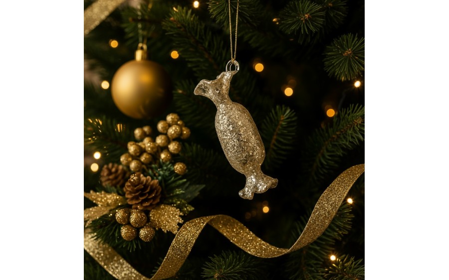 Bombka szklana cukierek 9cm RF0733