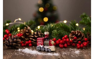 Bombka szklana pociąg 5,5cm RF0723