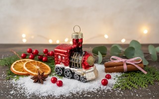 Bombka szklana pociąg 5,5cm RF0723