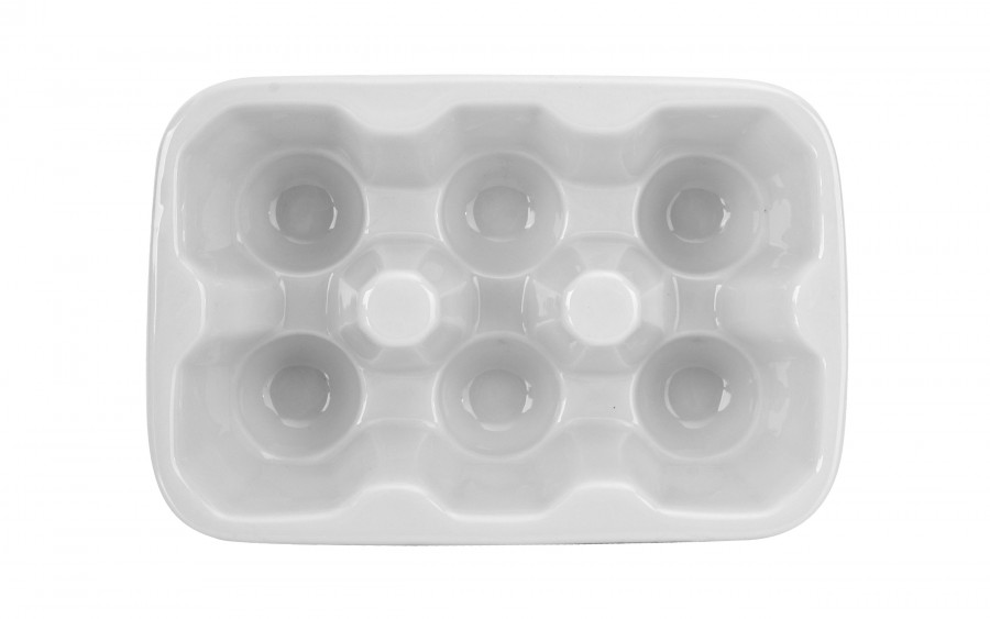 BASIC Talerz na jajka (6szt) 16,8x11,5x5 cm