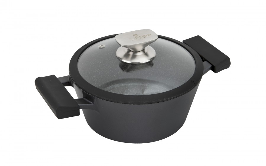 Garnek z pokrywką 20 cm Black Stone