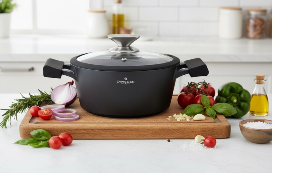 Garnek z pokrywką 20 cm Black Stone