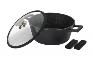 Garnek z pokrywką 28cm Black Stone