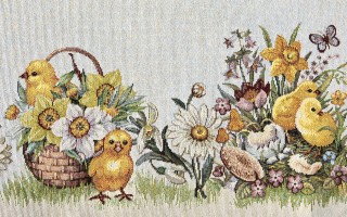 Obrus świąteczny 96x100 cm Lima 058 Pisklątka