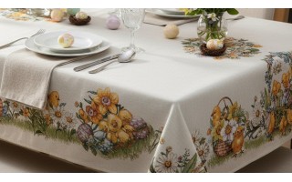 Obrus świąteczny 96x100 cm Lima 058 Pisklątka