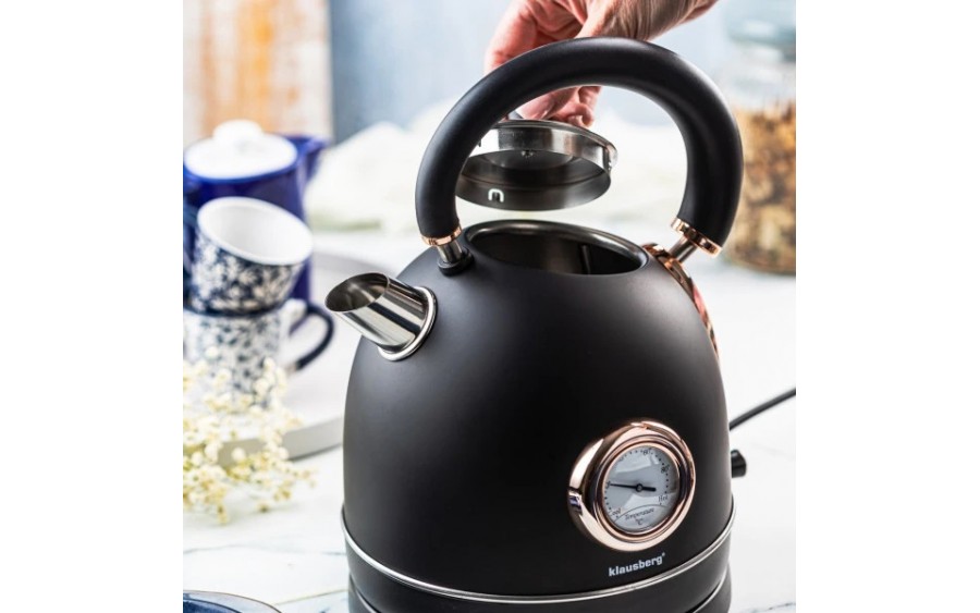 Czajnik elektryczny z termometrem 1,8 L czarny KB-7905